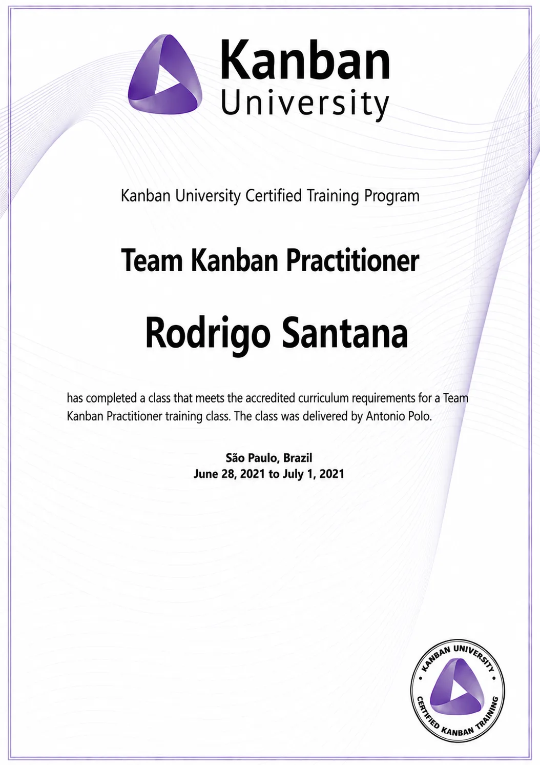 Certificação TKP, Kanban University